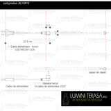 Cablu alimentare pentru Furtun Luminos Neon Flex 10x10