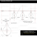 Ghirlanda luminoasa 10 m. cu 10 becuri mari G125 4W LED E27 interconectabila