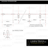 Ghirlanda luminoasa 10 m. cu 10 becuri G45 4W LED E27 interconectabila