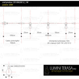 Ghirlanda luminoasa ALBA 10 m. cu 20 becuri G40 1W LED E12 interconectabila