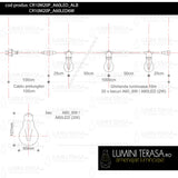 Ghirlanda luminoasa 10 m. cu 20 becuri A60 LED E27 interconectabila