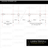 Cablu Ghirlanda luminoasa 10 m. cu 20 fasunguri E27 interconectabila