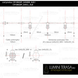 Ghirlanda luminoasa 10 m. cu 20 becuri LED 1W E27 interconectabila