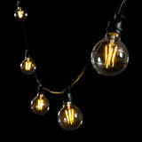 Ghirlanda luminoasa 10 m. cu 10 becuri mari G95 LED E27 interconectabila