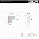 Conector de colt (90° vertical) magnetic pentru MONTAJ APARENT LUXON