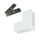 Conector de colt ALB (90° vertical EXTERIOR) magnetic pentru MONTAJ APARENT LUXON