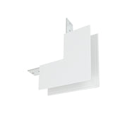 Conector de colt ALB (90° vertical EXTERIOR) magnetic pentru MONTAJ APARENT LUXON