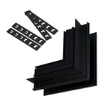 Conector de colt (90° vertical EXTERIOR) magnetic pentru MONTAJ INCORPORAT pentru placari LUXON