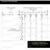 Perdea Luminoasa Profesionala 2M x 10M, 2000 leduri, Interconectabila