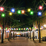 Ghirlanda luminoasa 10 m. cu 20 becuri mate LED multicolor interconectabila Ghirlanda luminoasa Lumini Terasa