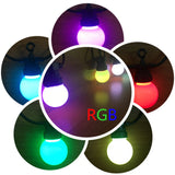 Ghirlanda luminoasa 10 m. cu 20 becuri mate LED multicolor interconectabila Ghirlanda luminoasa Lumini Terasa