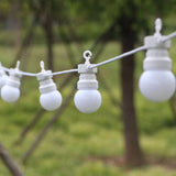 Ghirlanda luminoasa 10 m. cu 20 becuri LED interconectabila Cablu alb Ghirlanda luminoasa Lumini Terasa