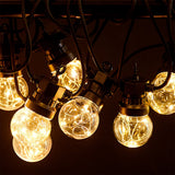 Ghirlanda luminoasa 10 m. cu 20 becuri G50 si 100 LEDuri de exterior Ghirlanda luminoasa Lumini Terasa