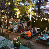 Ghirlanda luminoasa 10 m. cu 20 becuri mate LED interconectabila Ghirlanda luminoasa Lumini Terasa