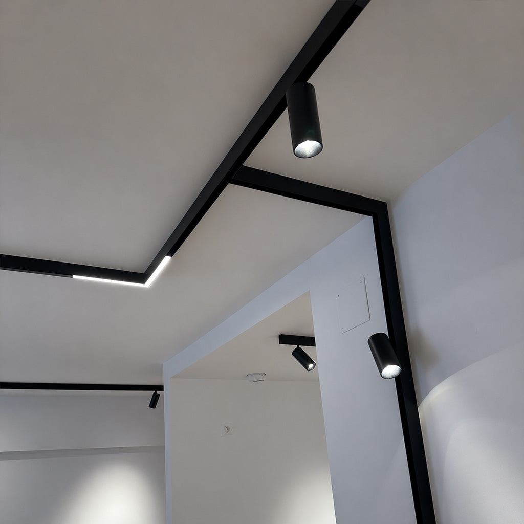 Proiector pentru sina magnetica CORNER90 ALB LED LUXON