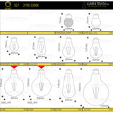 Bec G95 LED transparent din sticla Dimabil E27