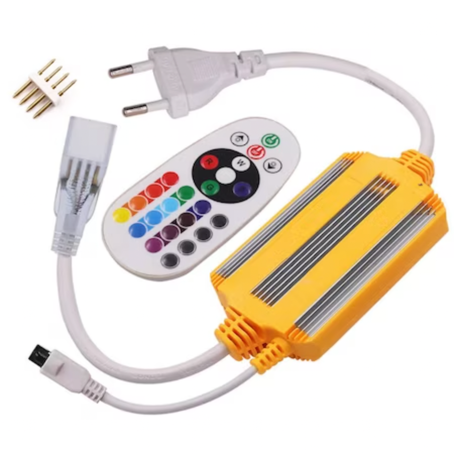 Telecomanda si Cablu alimentare pentru Furtun Luminos Neon Flex RGB
