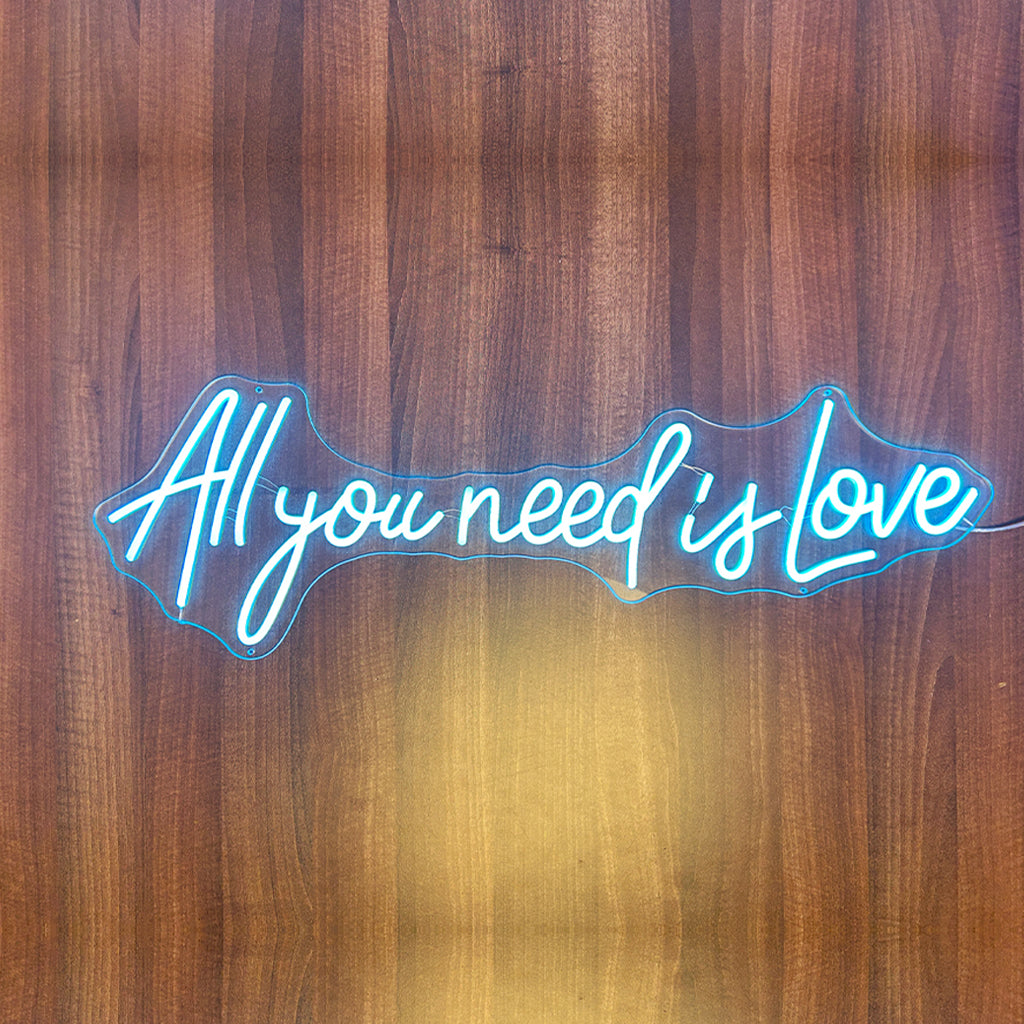 Semn Neon Flex cu telecomanda ALL YOU NEED IS LOVE