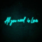 Semn Neon Flex cu telecomanda ALL YOU NEED IS LOVE