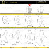 Bec G45LED alb mat din plastic E27 1W