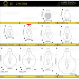 Bec S14 LED transparent din plastic Dimabil E27 2W