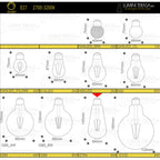 Bec ST64 LED transparent din sticla Dimabil E27 4W
