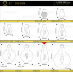 Bec ST64 LED transparent din sticla Dimabil E27 4W