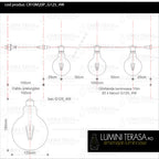Ghirlanda luminoasa 10 m. cu 20 becuri mari G125 4W LED E27 interconectabila