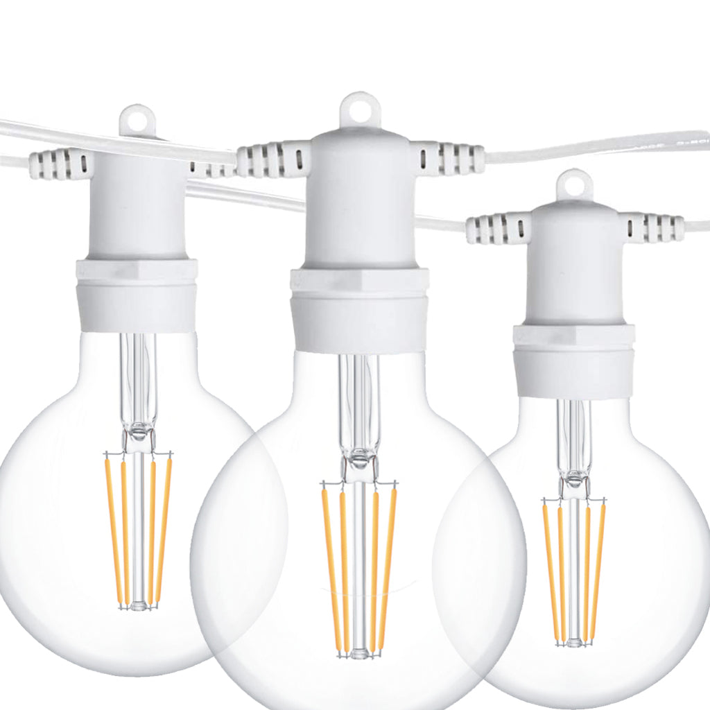Ghirlanda luminoasa 10 m. cu 20 becuri mari G125 4W LED E27 interconectabila