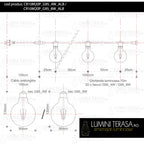Ghirlanda luminoasa 10 m. cu 20 becuri mari G95 LED E27 interconectabila