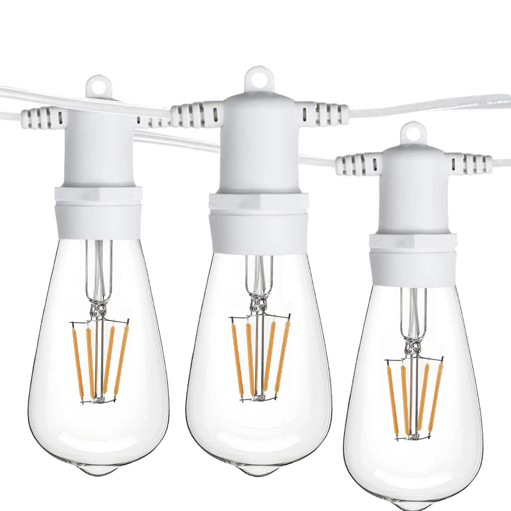 Ghirlanda luminoasa 10 m. cu 20 becuri mari ST64 4W LED E27 interconectabila