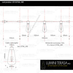 Ghirlanda luminoasa 10 m. cu 10 becuri mari ST64 4W LED E27 interconectabila