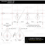 Ghirlanda luminoasa 10 m. cu 20 becuri mari G95 LED E27 interconectabila