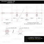 Ghirlanda luminoasa 20 m. cu 20 becuri LED 1W E27 interconectabila