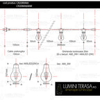 Ghirlanda luminoasa 20 m. cu 20 becuri A60 LED E27 interconectabila
