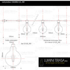 Ghirlanda luminoasa 20 m. cu 20 becuri mari G125 4W LED E27 interconectabila