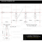 Ghirlanda luminoasa 20 m. cu 20 becuri mari ST64 4W LED E27 interconectabila
