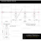 Ghirlanda luminoasa 5 m. cu 10 becuri mari ST64 4W LED E27 interconectabila