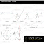 Ghirlanda luminoasa 5 m. cu 5 becuri mari G95 LED E27 interconectabila
