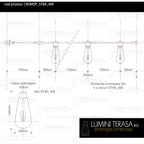 Ghirlanda luminoasa 5 m. cu 5 becuri mari ST64 4W LED E27 interconectabila