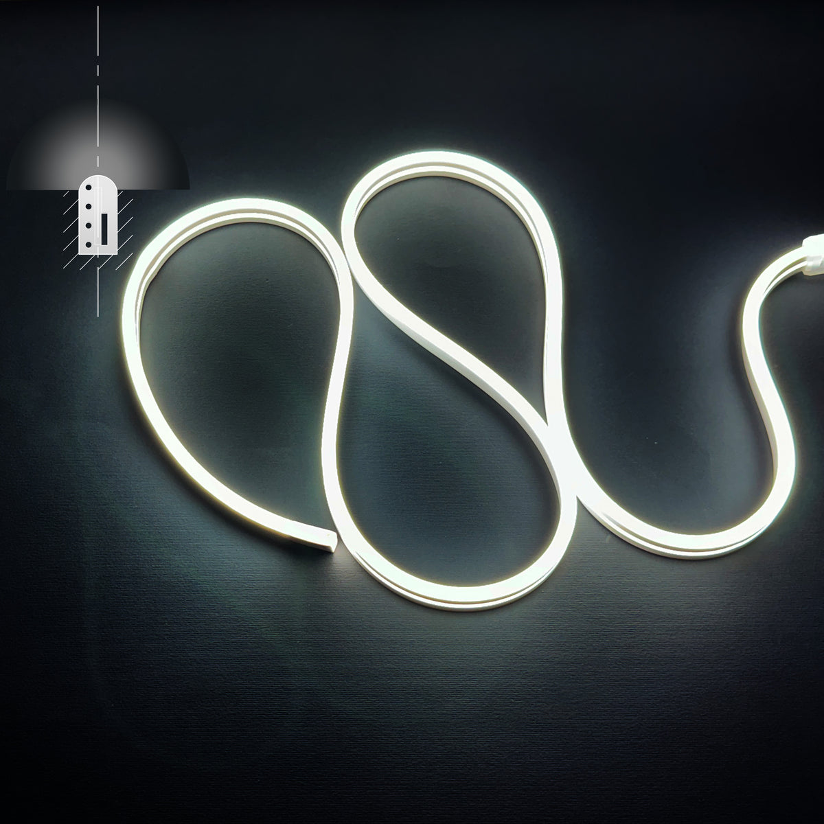 Furtun Luminos Led Neon Flex LUXON 6x12mm alb rece (10000K)