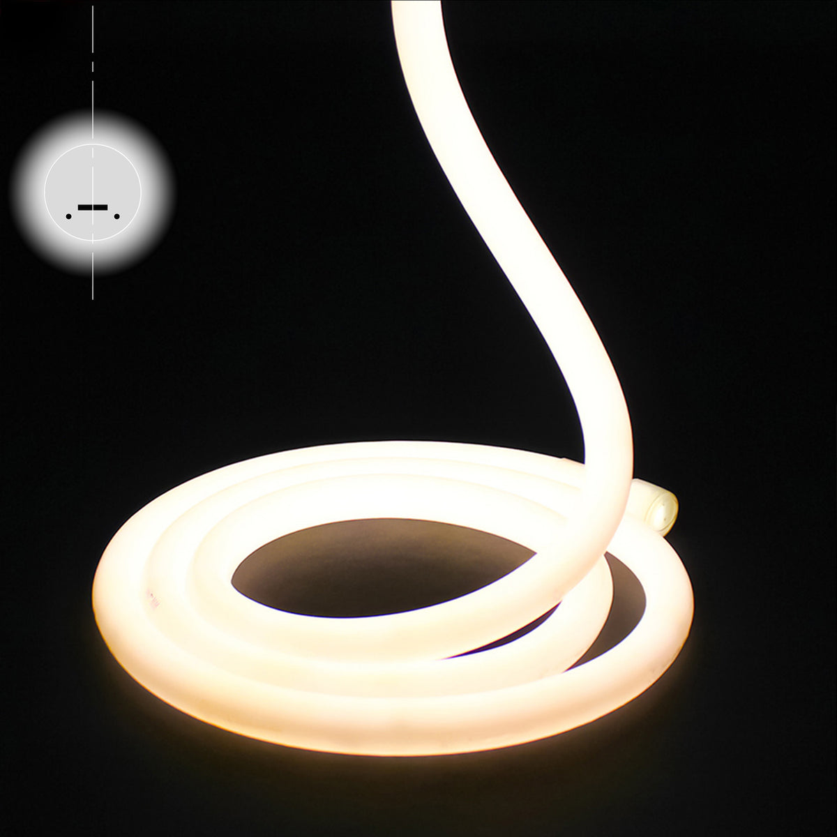 Furtun Luminos Led Neon Flex Rotund LUXON Lumina Calda