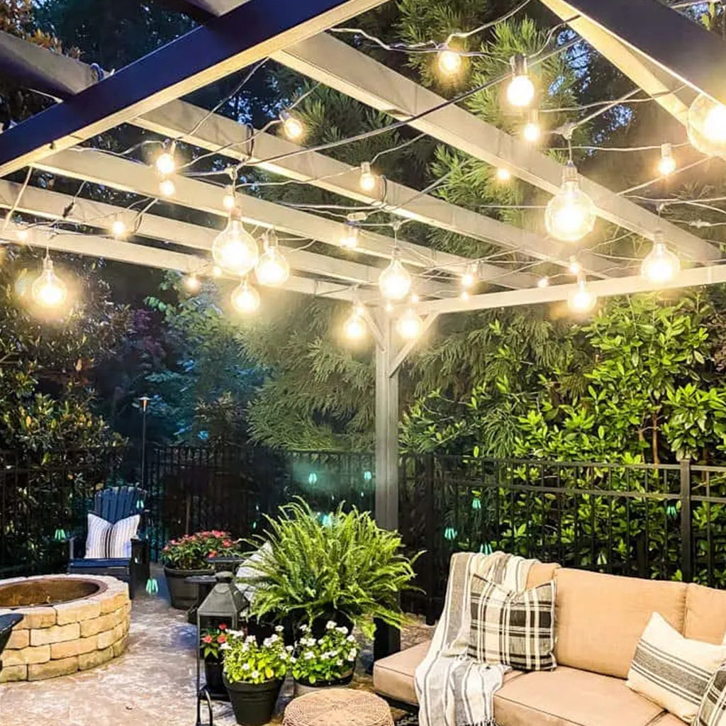 Ghirlanda luminoasa 10 m. cu 10 becuri mari G125 4W LED E27 interconectabila