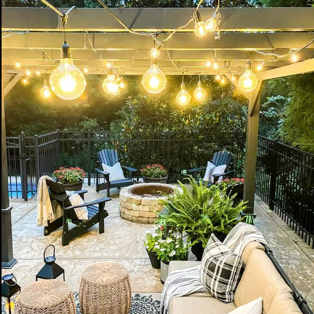 Ghirlanda luminoasa 15 m. cu 15 becuri mari G125 4W LED E27 interconectabila
