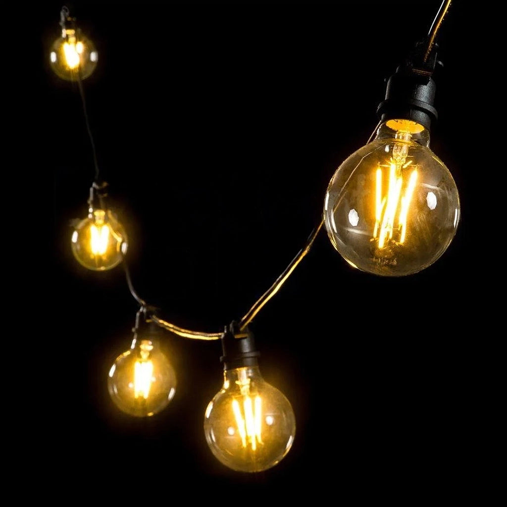 Ghirlanda luminoasa 5 m. cu 5 becuri mari G95 LED E27 interconectabila