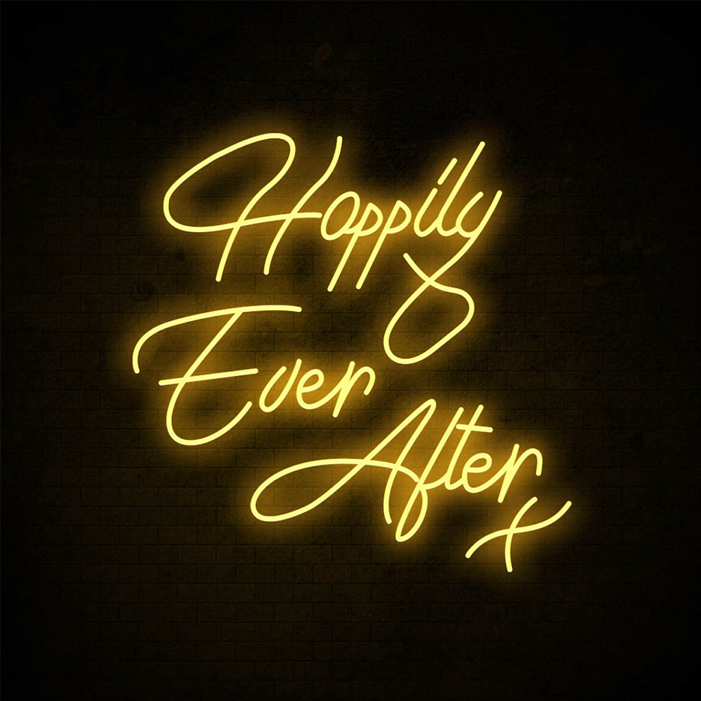 Semn Neon Flex cu telecomanda HAPPILY EVER AFTER