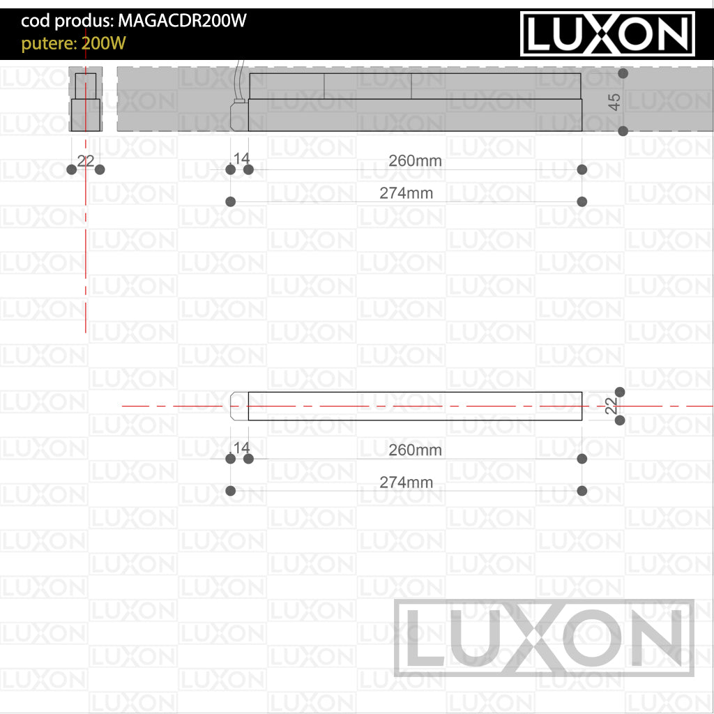 Sursa de alimentare magnetica DRIVER ALB LUXON