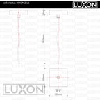 Baza si cablu de alimentare alb - sina suspendata LUXON