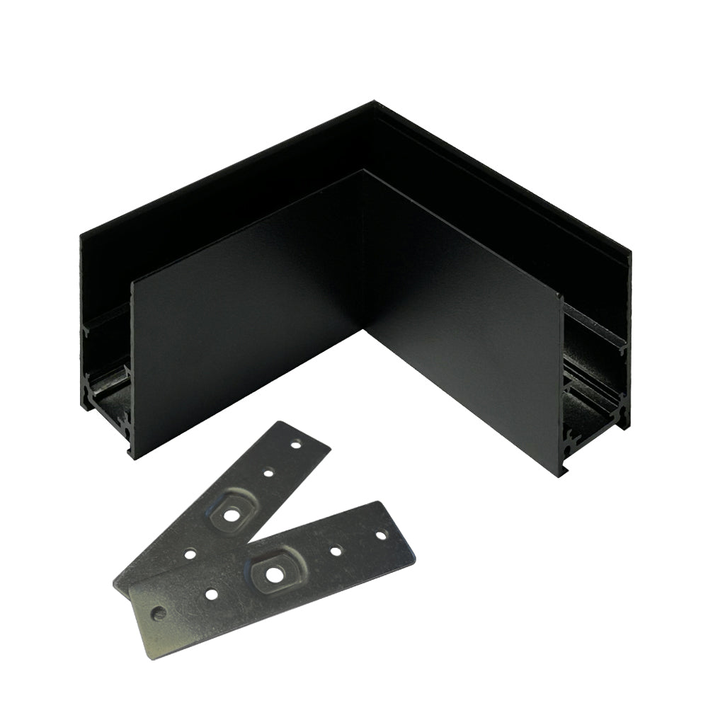 Conector de colt (90° orizontal) magnetic pentru MONTAJ APARENT LUXON