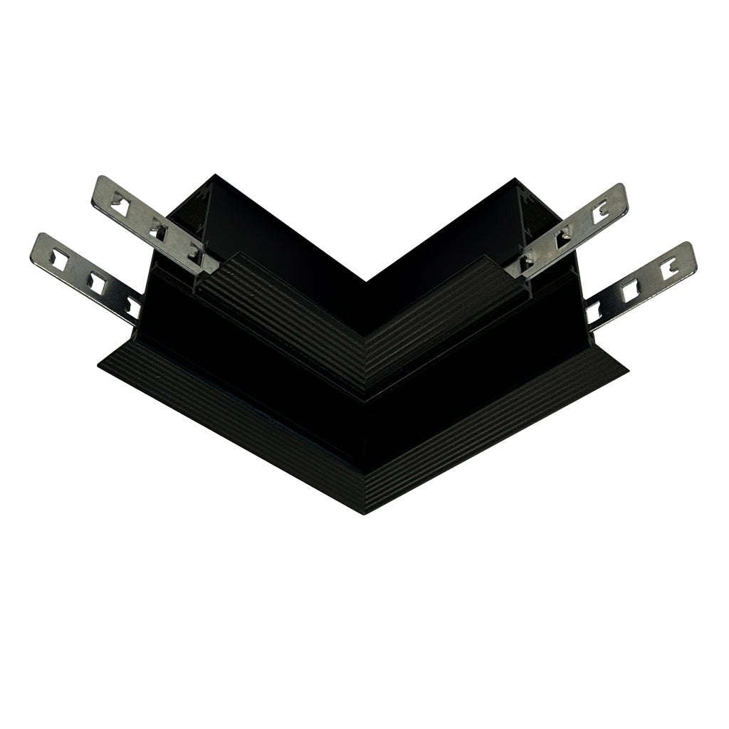 Conector de colt (90° orizontal) magnetic pentru MONTAJ INCORPORAT LUXON